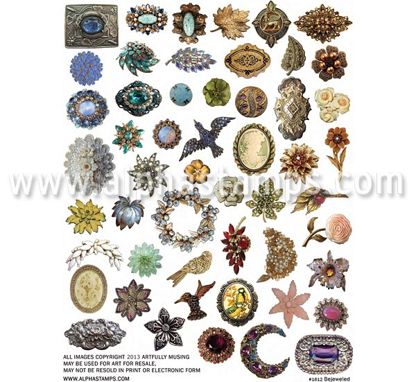 Bejeweled Collage Sheet