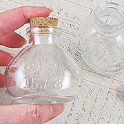 Oval Glass Bottle with Cork*